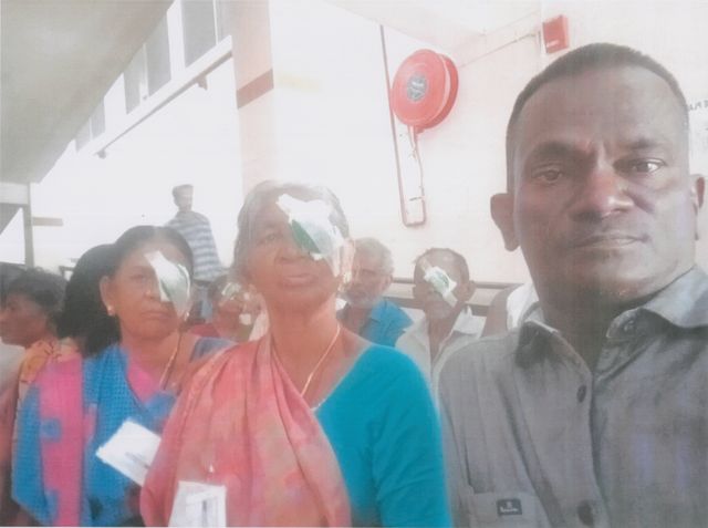Trustee with elderly beneficiaries after eye surgery